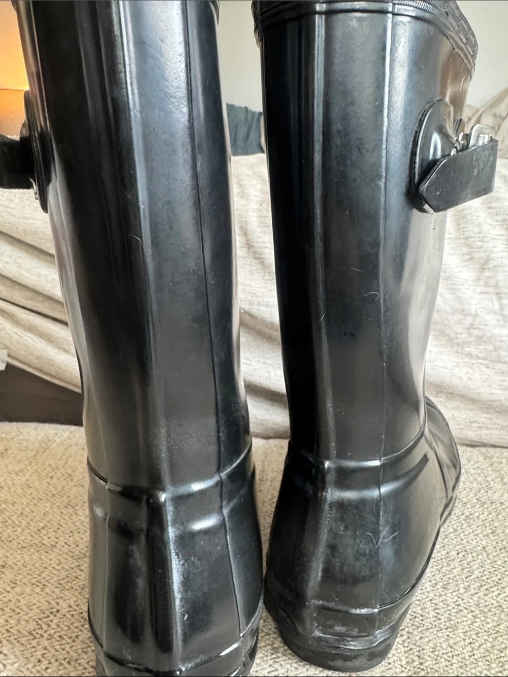 Hunter Black Original Glass Short Waterproof Rain & Snow Boots